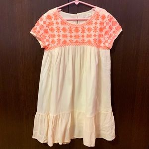 Cute summer dress with pink flowers
